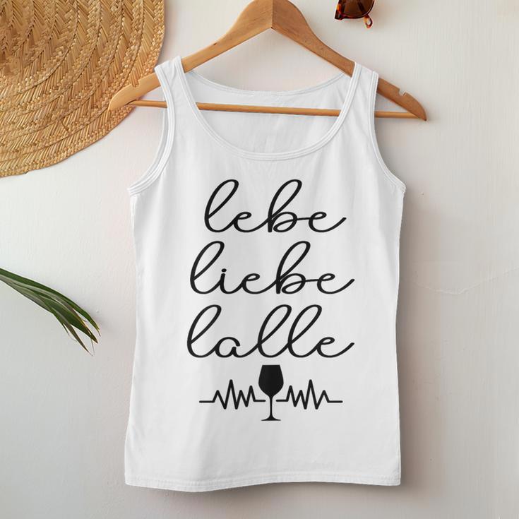 Women's Women's Lebe Liebe Lalle Trinking Slogan Wine S Tank Top Frauen Lustige Geschenke