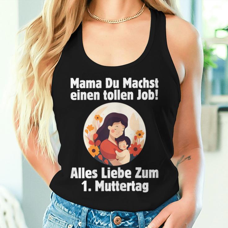 1 Muttertag Mama Du Machst Einen Tollen Job Baby Junge Tank Top Frauen Geschenke für Sie