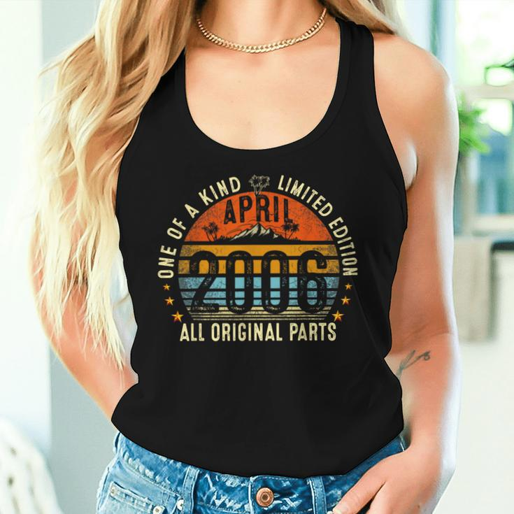18Th Birthday Boy Girl 18 Years Vintage April 2006 Women Tank Top Gifts for Her