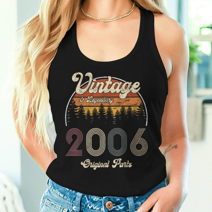 18Th Birthday Vintage 2006 Sunset Letter Print Women Tank Top Gifts for Her