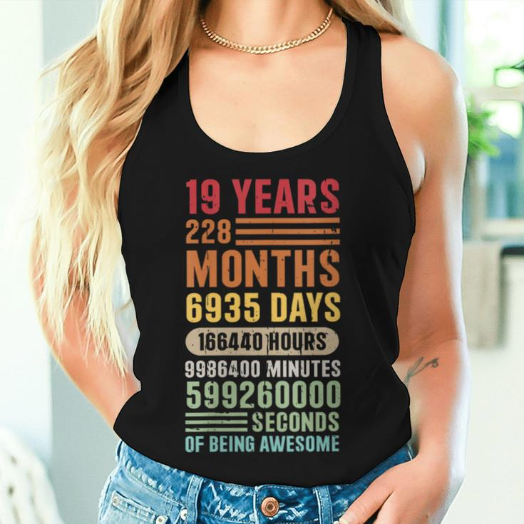 19 Years 228 Months Of Being Awesome Vintage 19Th Birthday Women Tank Top Gifts for Her