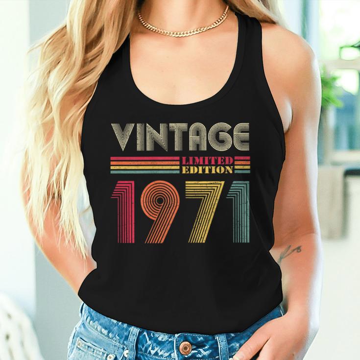 1971 51St Birthday Vintage Retro 51 Years Women Tank Top Gifts for Her