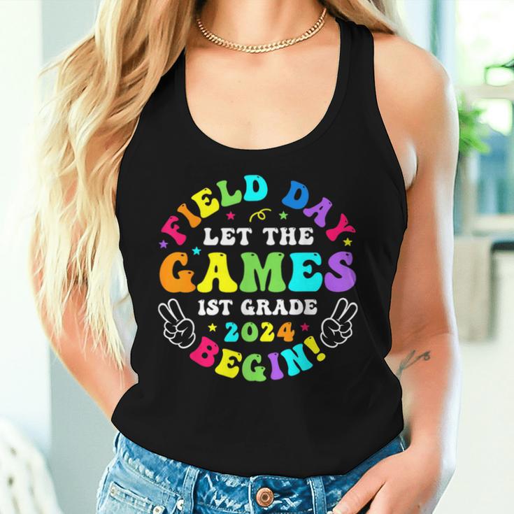 1St Grade Field Day 2024 Let Game Begin For Kid Teacher Girl Women Tank Top Gifts for Her