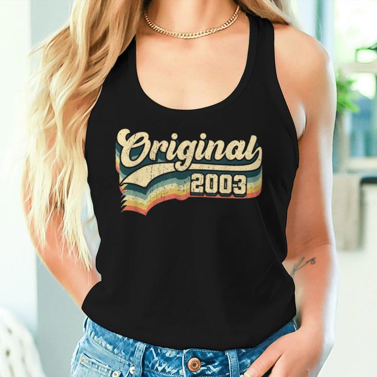 21St Birthday Original Boys Girls Vintage Born In 2003 Women Tank Top Gifts for Her