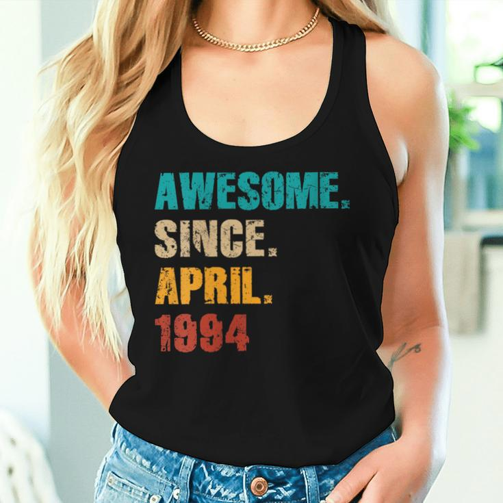 30 Year Old Vintage Awesome Since April 1994 30Th Birthday Women Tank Top Gifts for Her