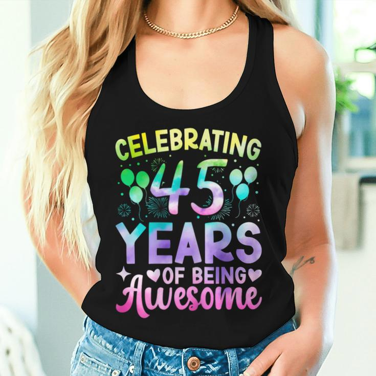 45Th Birthday 45 Year Old Tie Die Birthday Women Tank Top Gifts for Her