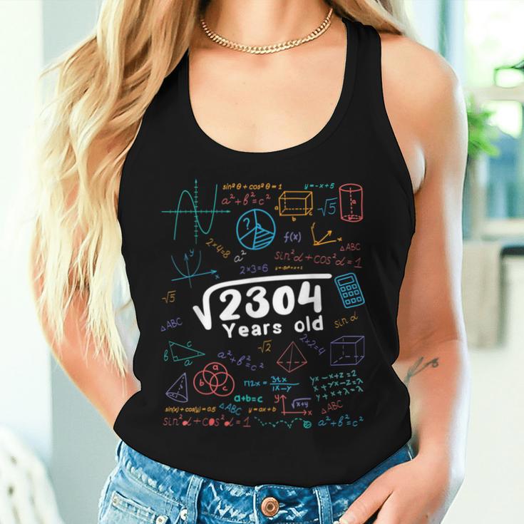 48 Year Old 48Th Birthday Square Root Of 2304 Women Tank Top - Monsterry