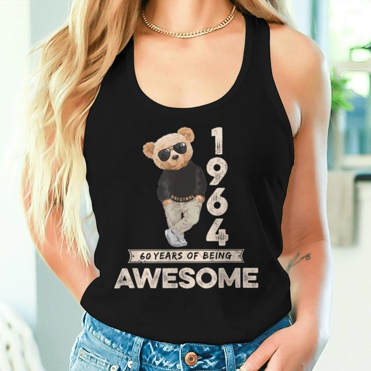 60Th Birthday 1964 Original Awesome Teddy Bear Women Tank Top Gifts for Her