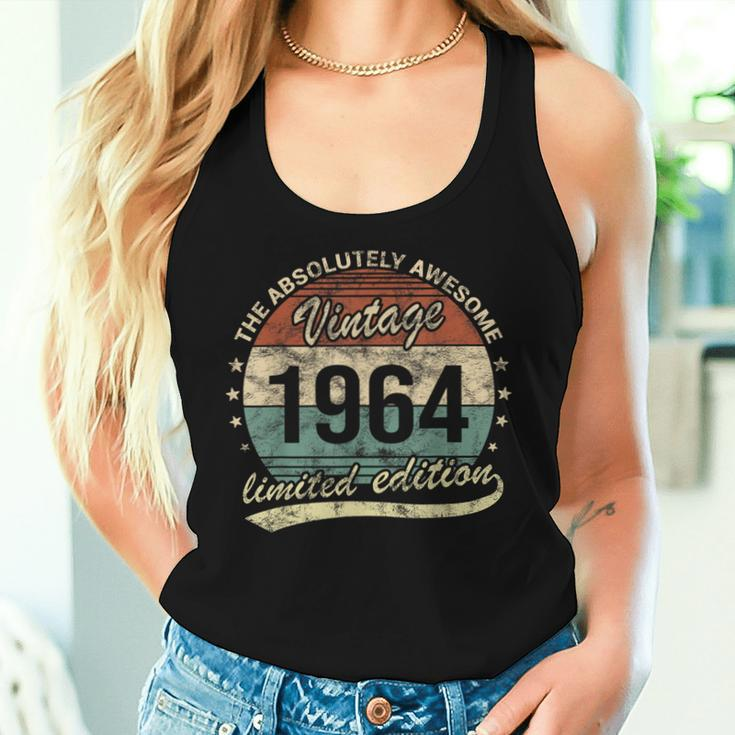 60Th Birthday Absolutely Awesome Vintage 1964 Man Or Woman Women Tank Top Gifts for Her