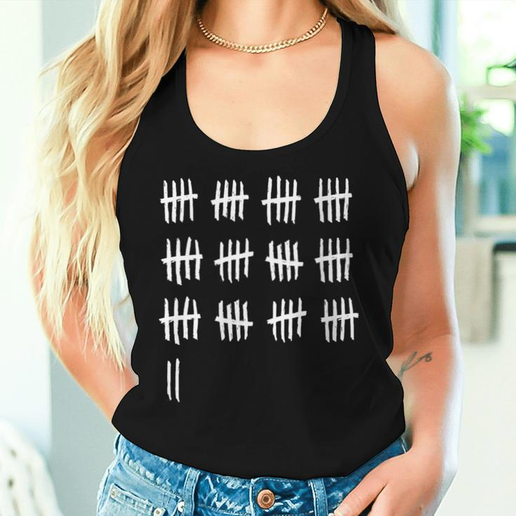 62Nd Birthday Outfit 62 Years Old Tally Marks Anniversary Women Tank Top Gifts for Her