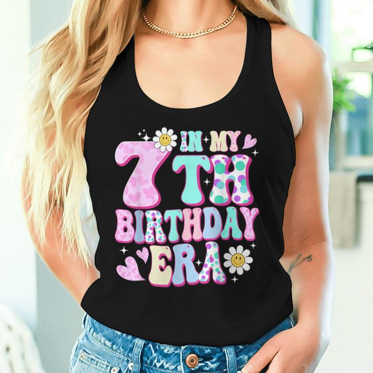 In My 7Th Birthday Era Seven Bday 7 Year Old Birthday Girl Women Tank Top Gifts for Her
