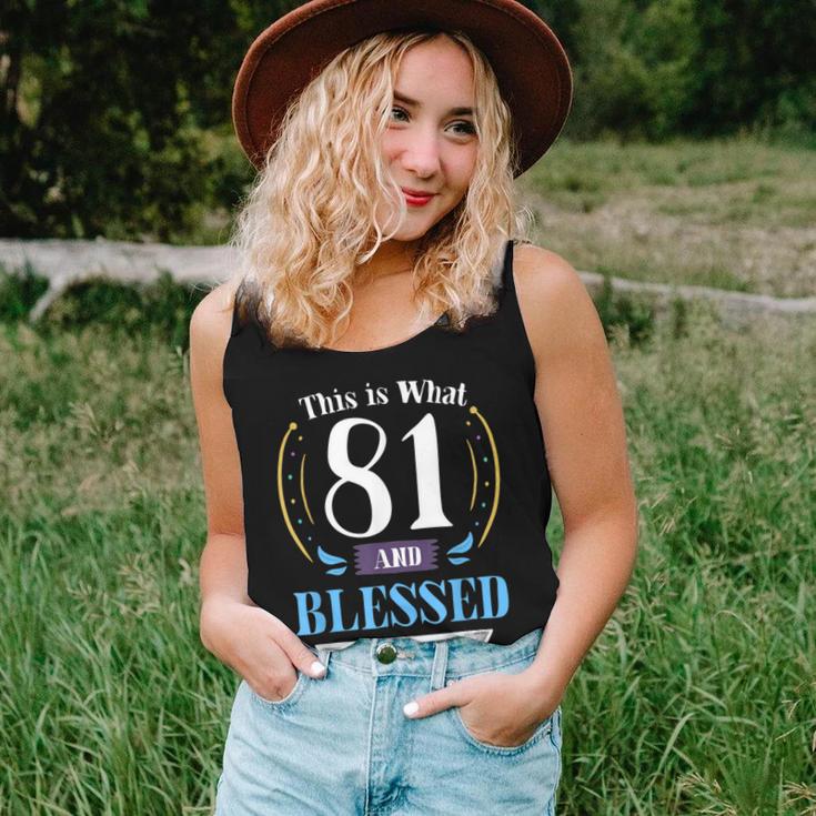 81 And Blessed By God 81St Birthday Apparel For Women Women Tank Top Gifts for Her