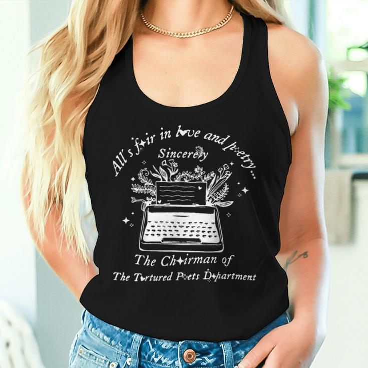 All's Fair In Love & Poetry Valentines Day Men Women Tank Top Gifts for Her