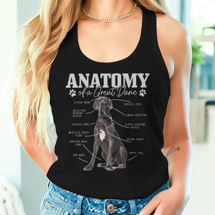 Anatomy Of A Great Dane Lustiger Hund Mutter Papa Tank Top Frauen Geschenke für Sie