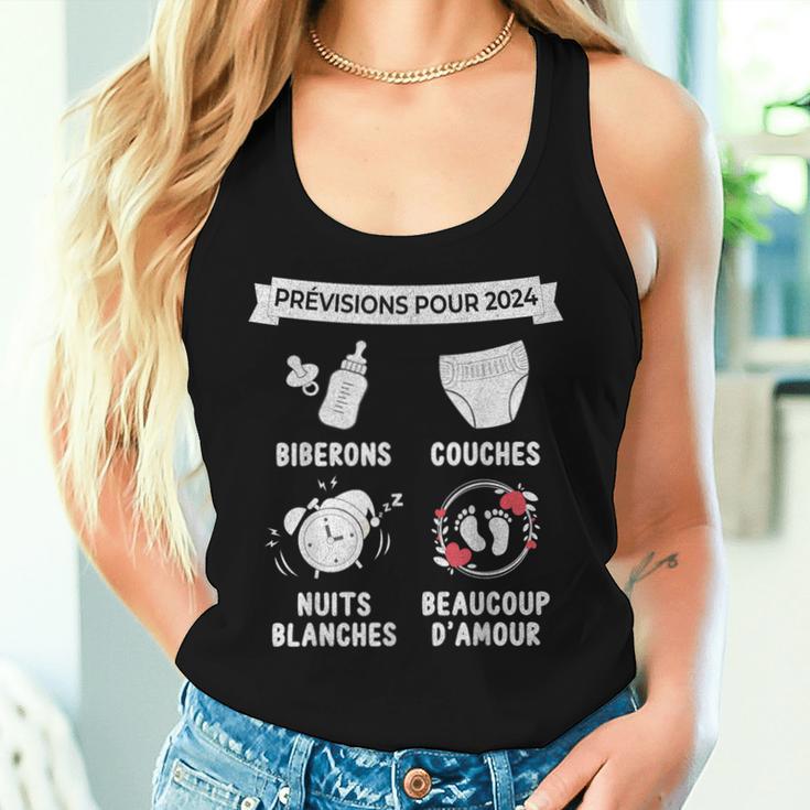 Annonce Grossesse Idée Cadeau Bientôt Futur Papa Maman 2024 Tank Top Frauen Geschenke für Sie