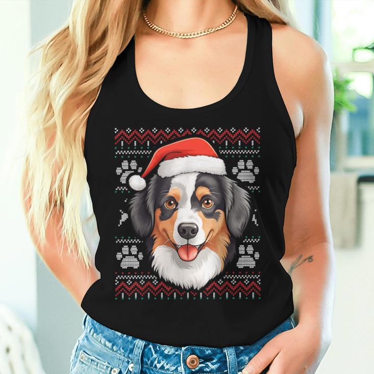 Appenzeller Nikolausmütze Weihnachten Lustig Hund Mama Papa Tank Top Frauen Geschenke für Sie