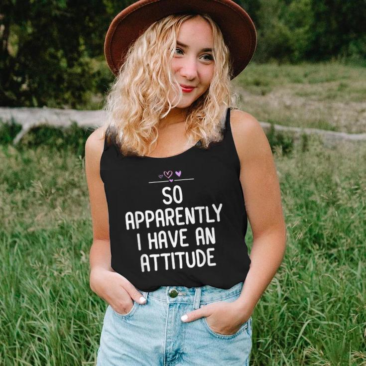 Attitude So Apparently I Have An Attitude Sarcastic Girls Women Tank Top Gifts for Her