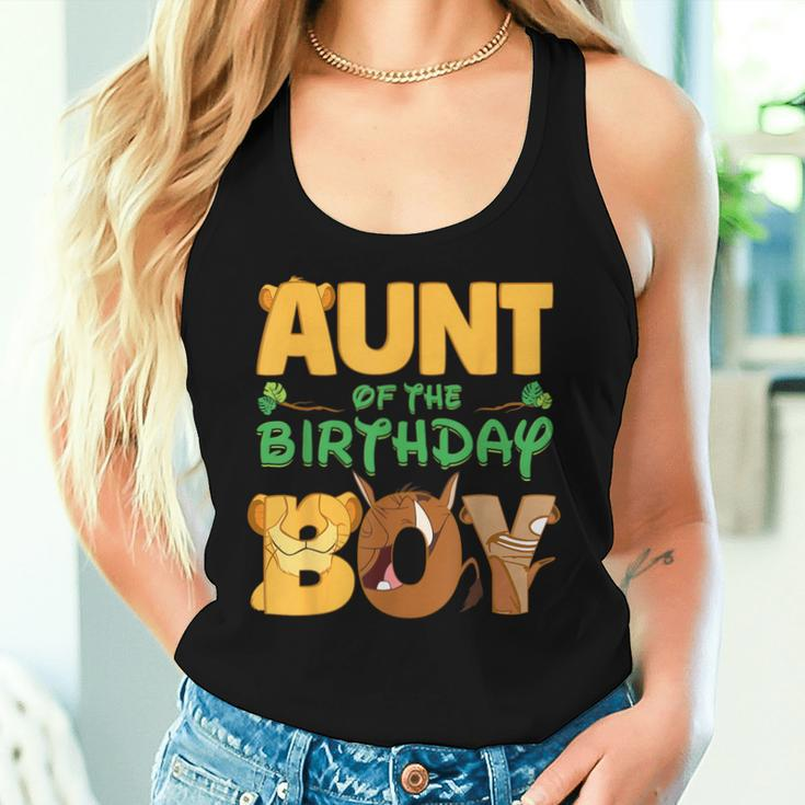 Aunt Of The Birthday Boy Lion Family Matching Women Tank Top Gifts for Her