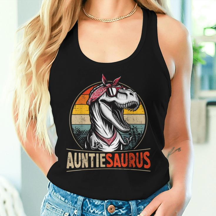 Auntiesaurus Dinosaur For Aunt Or Auntie Matching Family Women Tank Top Gifts for Her