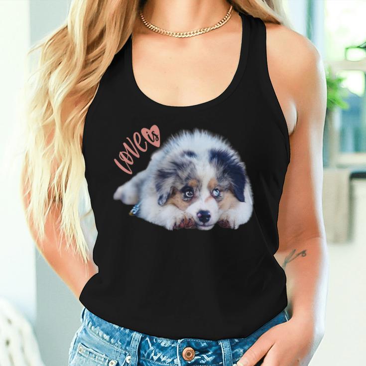 Australian Shepherd Aussie Puppy Dog Mum Dad Tank Top Frauen Geschenke für Sie