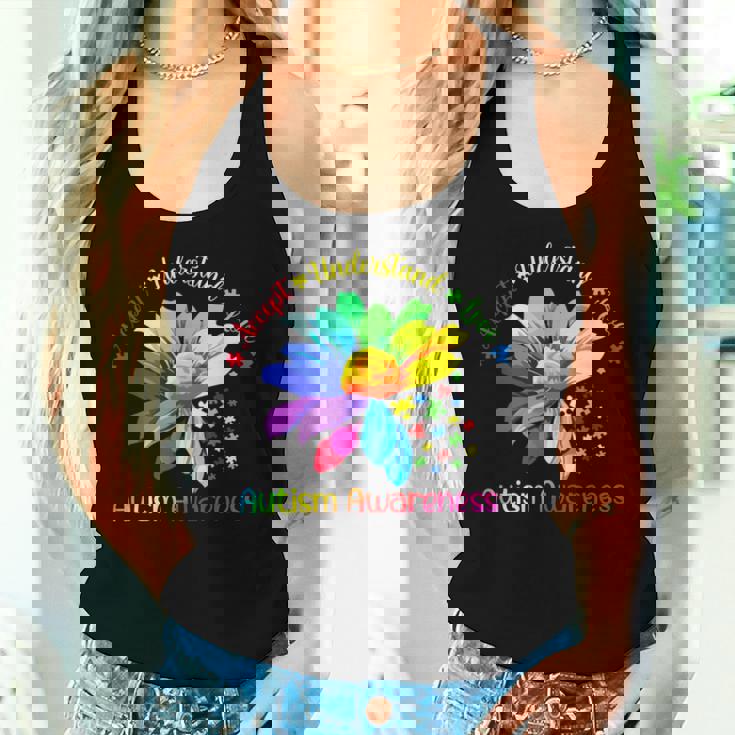 Autism Awareness Accept Understand Love Asd Sunflower Women Women Tank Top Gifts for Her