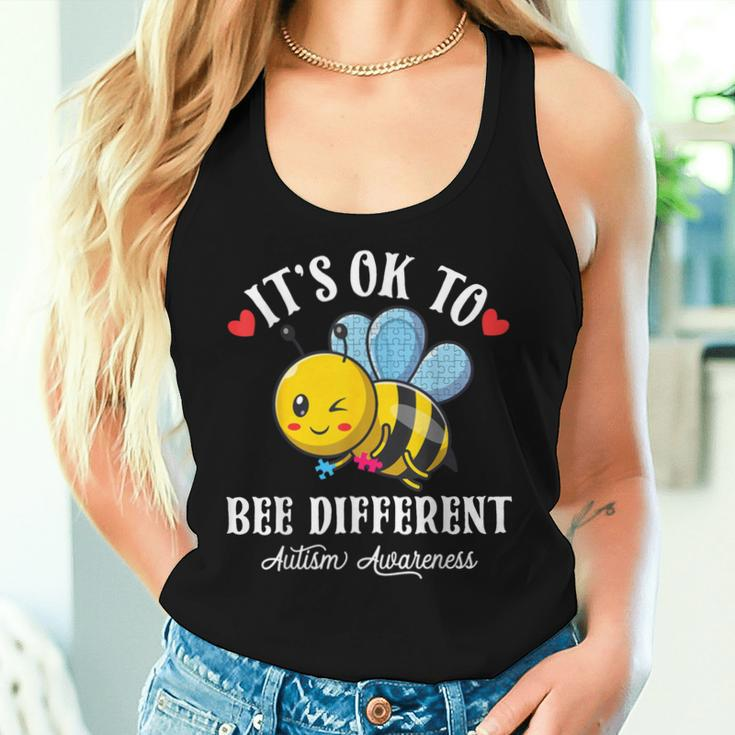 Autism Awareness Bee It's Ok To Be Different Autistic Bees Women Tank Top Gifts for Her