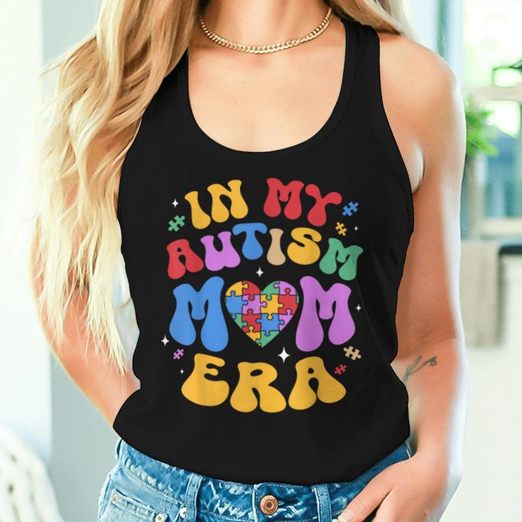 My Autism Mom Autism Awareness Groovy Retro Vintage Women Tank Top Gifts for Her