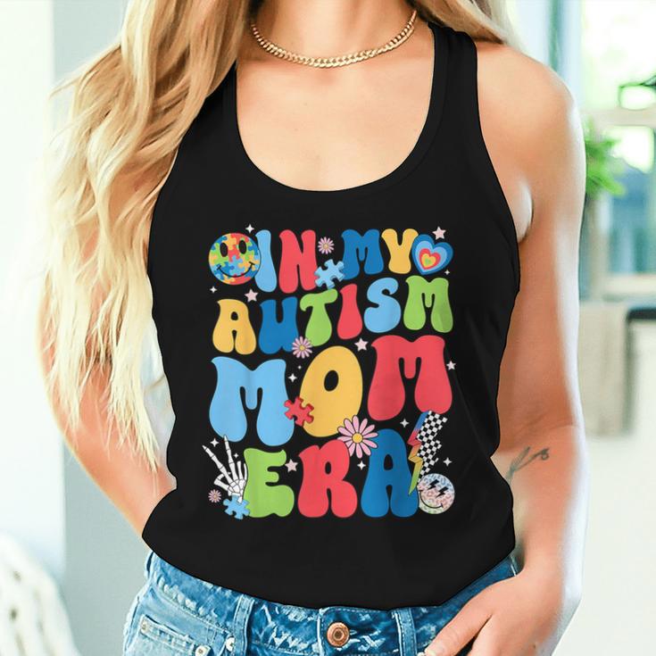 In My Autism Mom Era Autism Awareness Support Puzzle Groovy Women Tank Top Gifts for Her