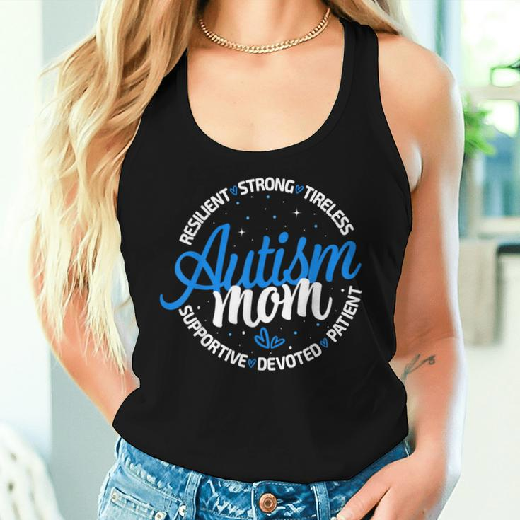 Autism Mom Resilient Tireless Strong Mom Autism Awareness Women Tank Top Gifts for Her