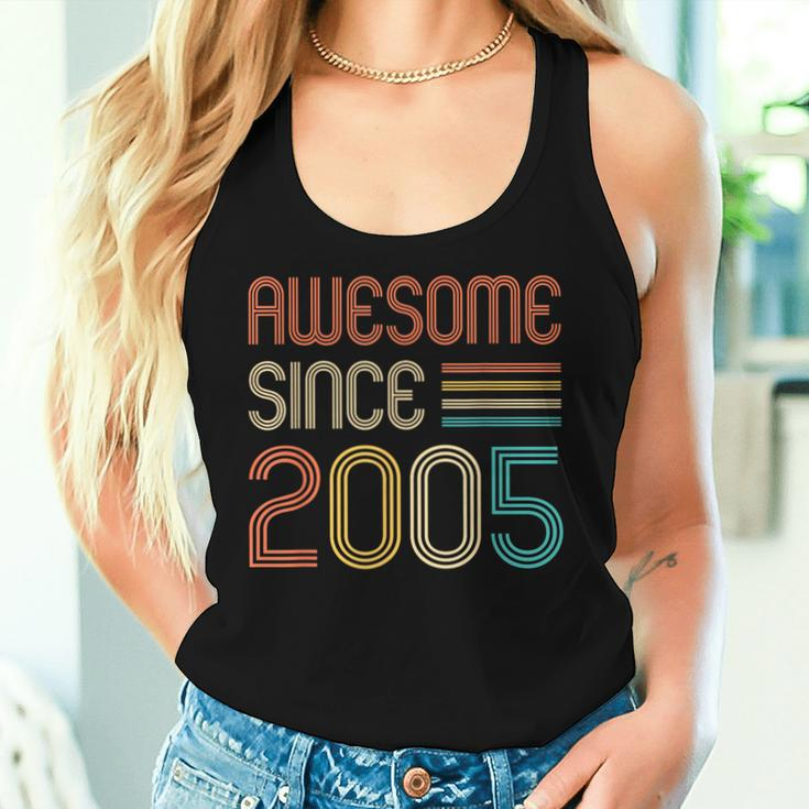 Awesome Since 2005 Retro And Vintage 2005 Birthday Women Tank Top Gifts for Her