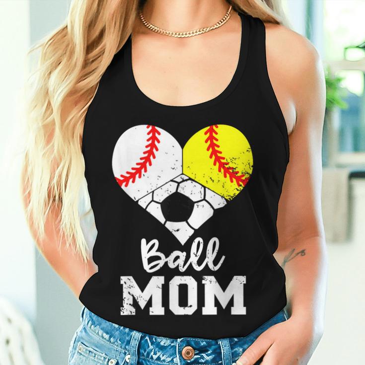 Ball Mom Baseball Softball Soccer Mom Women Tank Top Gifts for Her