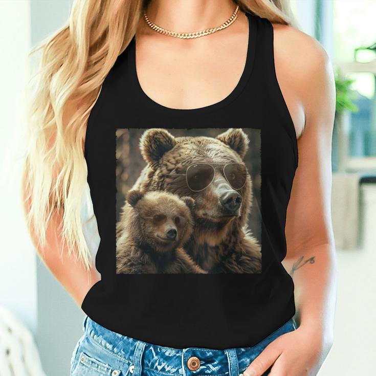 Bären Grizzlybär Braunbär Bär Geschenk Papa & Mama Bären Tank Top Frauen Geschenke für Sie