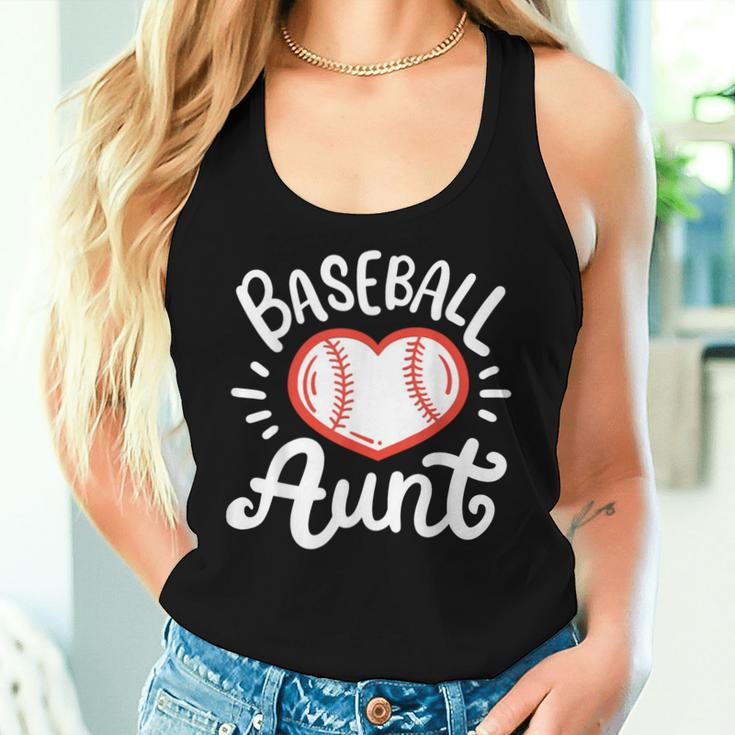Baseball Aunt Auntie Women Tank Top Gifts for Her