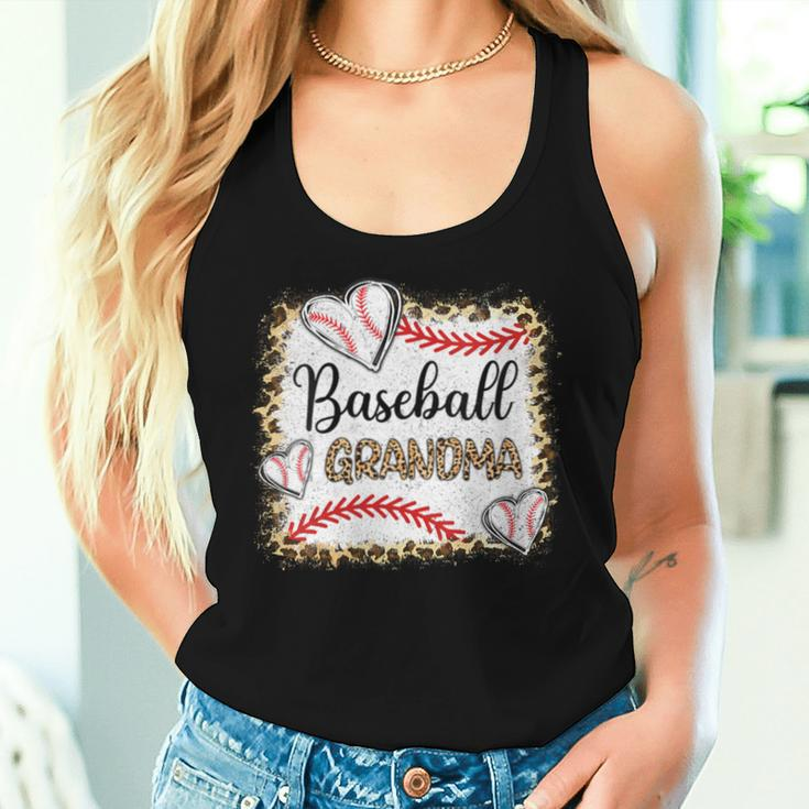 Baseball Grandma Leopard Print Baseball Sports Player Women Tank Top Gifts for Her