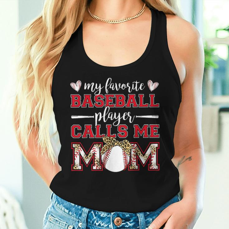 Baseball Mom My Favorite Baseball Player Calls Me Mom Women Tank Top Gifts for Her