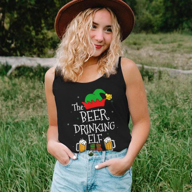 The Beer Drinking Elf Matching Family Drinker Merry Xmas Day Women Tank Top Gifts for Her