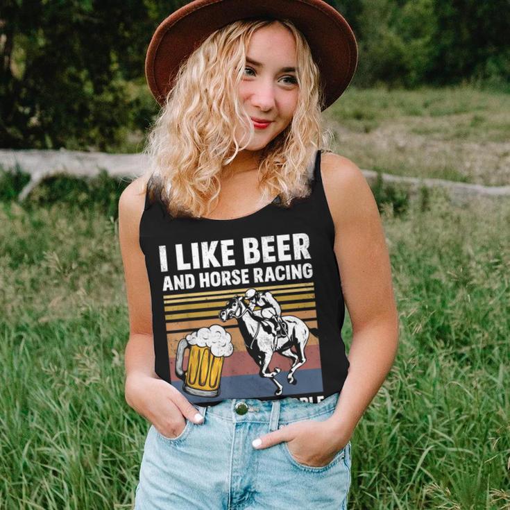 I Like Beer And Horse Racing And Maybe 3 People Vintage Women Tank Top Gifts for Her