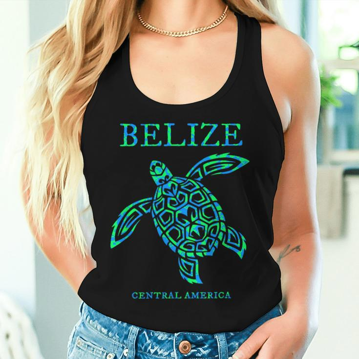 Belize Sea Turtle Retro Boys Girls Vacation Souvenir Women Tank Top Gifts for Her