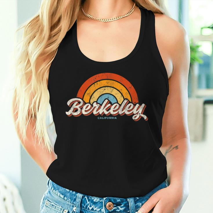 Berkeley California Ca Vintage Rainbow Retro 70S Women Tank Top Gifts for Her