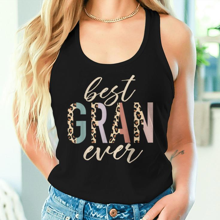 Best Gran Ever Leopard Print Mother's Day Women Tank Top Gifts for Her