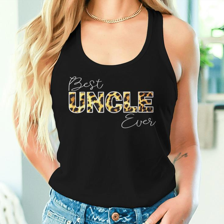 Best Uncle Ever Leopard Boy Girl Matching Family Women Tank Top Gifts for Her