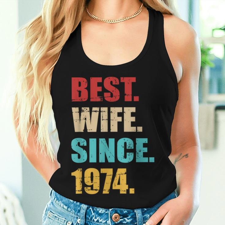 Best Wife Since 1974 For 50Th Golden Wedding Anniversary Women Tank Top Gifts for Her