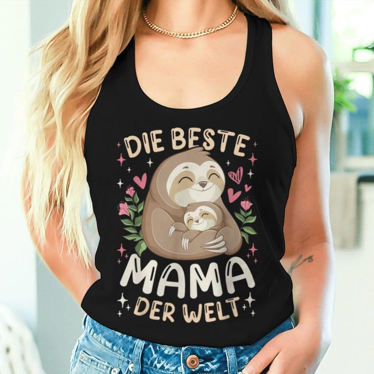 Beste Mama Der Welt Faultiere Mutter Mit Kind Muttertag Tank Top Frauen Geschenke für Sie