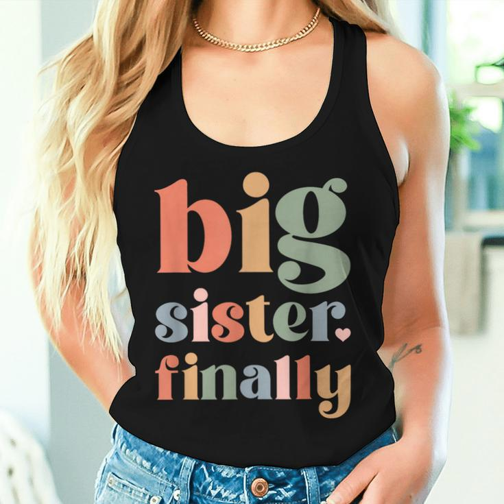 Big Sister To Be 2024 Finally Promoted To Big Sister 2024 Women Tank Top Gifts for Her