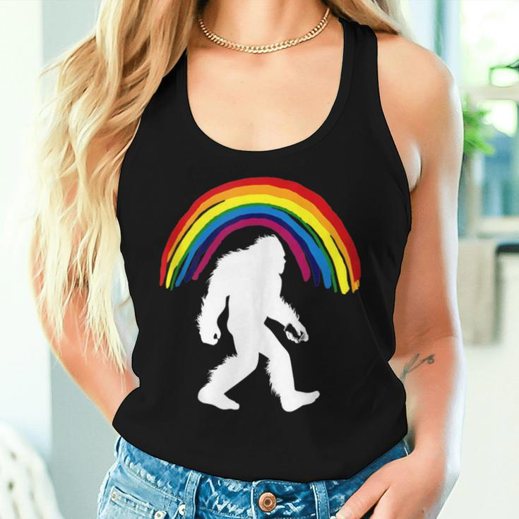 Bigfoot Graffiti Rainbow Sasquatch Tagger Women Tank Top Gifts for Her