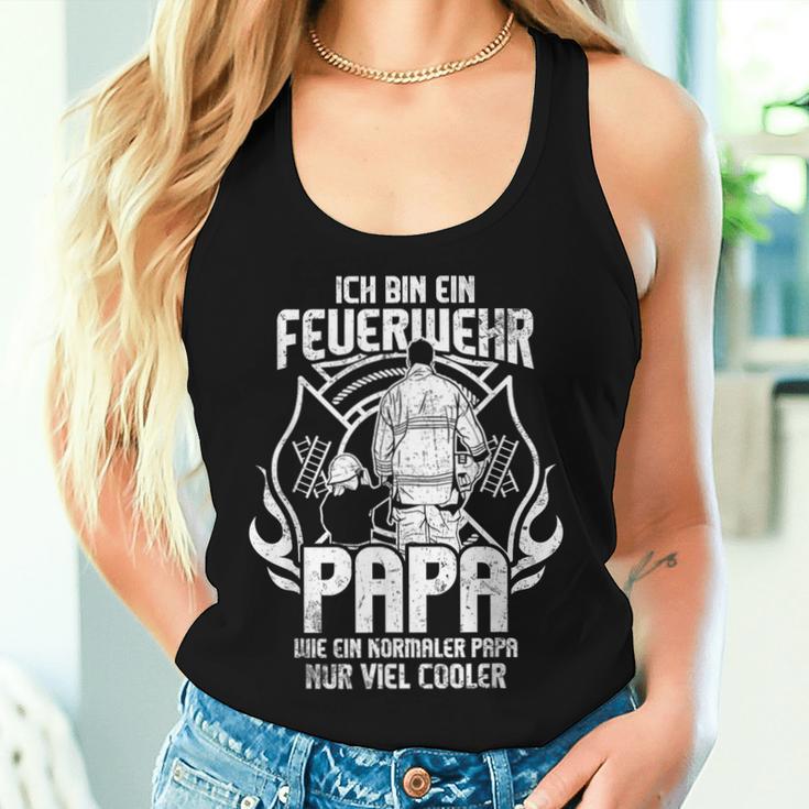 Bin Ein Cooler Feuerwehr Papa Fireman Son Daughter Tank Top Frauen Geschenke für Sie