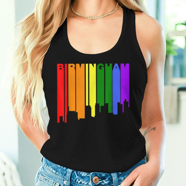 Birmingham Alabama Lgbtq Gay Pride Rainbow Skyline Women Tank Top Gifts for Her