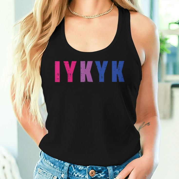 Bisexual Iykyk Fun Bi Pride Flag Bisexuality Lgbtq Women Women Tank Top Gifts for Her