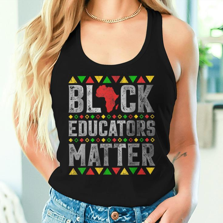 Black Educators Matter Teacher Black History Month Pride Women Tank Top Gifts for Her