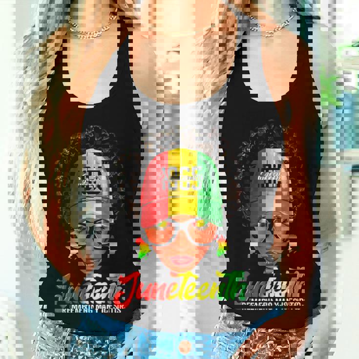 Black Messy Bun Junenth Remembering My Ancestors Women Tank Top Gifts for Her